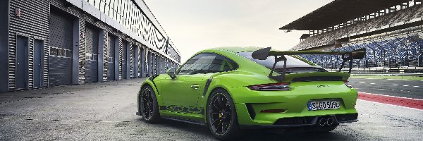 Porsche 911 GT3 RS, Bok, Tył, Zielone