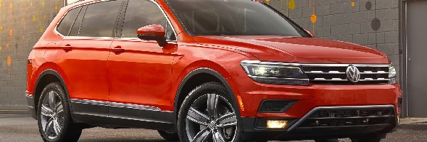 Volkswagen Tiguan, Bok, Przód, Czerwony