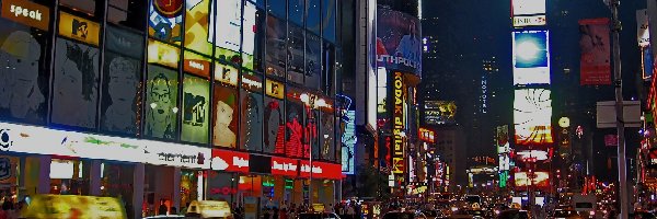 Times Square, Taksówki, Żółte, Nowy Jork