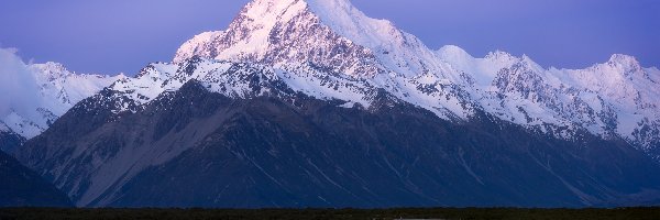 Park Narodowy Góry Cooka, Góra Cooka, Droga, Nowa Zelandia, Alpy Południowe, Góry