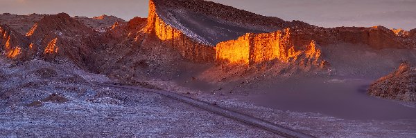 Chile, Droga, Góry Domeyki, Valle de la Luna, Dolina Księżycowa, San Pedro de Atacama, Cordillera del Sal