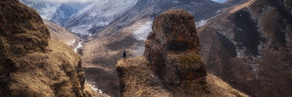 Park Narodowy Alania, Góry, Wąwóz, Rosja, Osetia Północna
