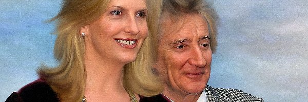 Piosenkarz, Modelka, Rod Stewart, Grafika, Penny Lancaster