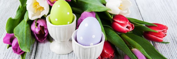Tulipany, Kieliszki, Pisanki, Wielkanoc