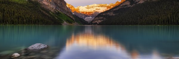 Kanada, Góry Skaliste, Kamienie, Lake Louise, Jezioro, Alberta, Park Narodowy Banff