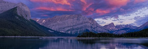 Jezioro Upper Kananaskis Lake, Kanada, Alberta, Góry