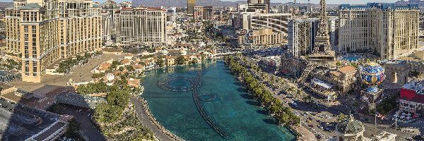 Fontanna, Las Vegas, Hotel, Stan Nevada, Stany Zjednoczone, Bellagio, Kasyno