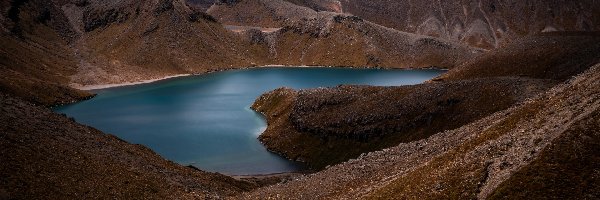 Nowa Zelandia, Tama Lake, Góry, Jezioro, Park Narodowy Tongariro, Wyspa Północna, Region Manawatu-Wanganui