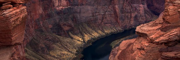 Stany Zjednoczone, Horseshoe Bend, Rzeka Kolorado, Glen Canyon, Kanion, Stan Arizona, Skały