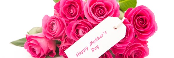 Róże, Napis, Bukiet, Dzień Matki, Happy Mothers Day