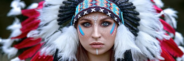 Pióropusz, Indianka, Dziewczyna