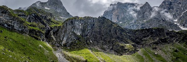 Alpy, Szwajcaria, Dolina, Góry