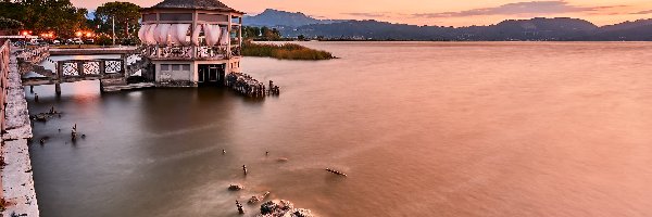 Toskania, Altana, Gmina Viareggio, Włochy, Lago di Massaciuccoli, Jezioro