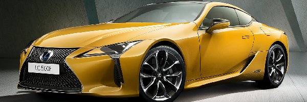 Lexus LC 500, Bok, Przód, Żółty