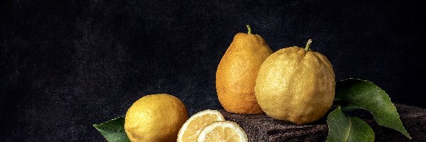 Cytryna, Drewno, Pigwy, Kompozycja