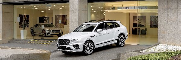 Biały, 2020, Bentley Bentayga V8, Samochodowy, Salon