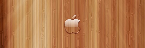 Logo, Apple, Przezroczyste, Grafika, Drewno