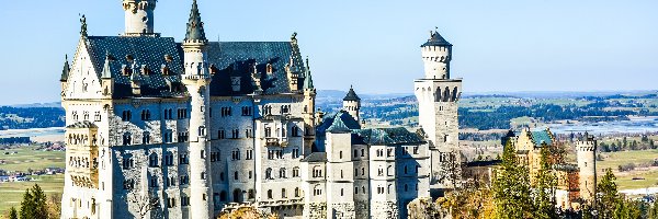 Bawaria, Skały, Zamek Neuschwanstein, Niemcy