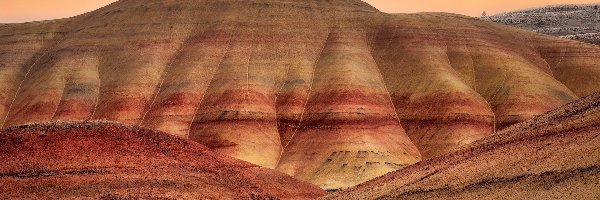 Painted Hills, Hrabstwo Wheeler, Wzgórza, Góry, Oregon, Stany Zjednoczone