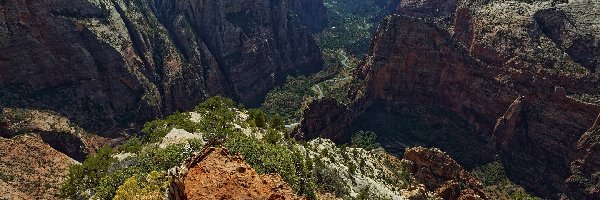 Stany Zjednoczone, Zion Canyon, Skały, Kanion, Góry, Stan Utah, Park Narodowy Zion