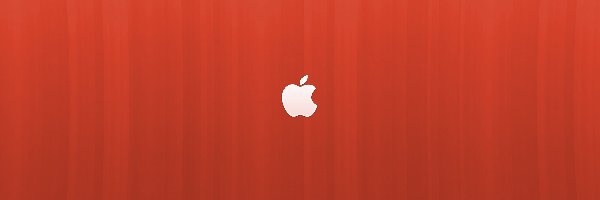 Apple, Tło, Pomarańczowe, Logo
