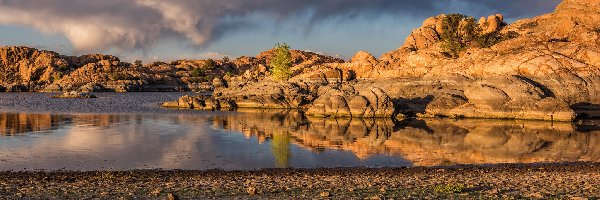 Stany Zjednoczone, Skały, Prescott, Willow Lake, Jezioro, Arizona, Hrabstwo Yavapai