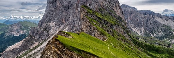 Włochy, Góry, Południowy Tyrol, Szczyt Seceda, Dolomity