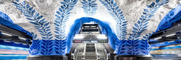Szwecja, Metro, Sztokholm, Schody ruchome, Eskalator