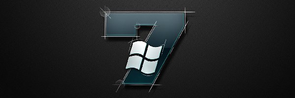 Windows 7, Tło, Szare, Logo