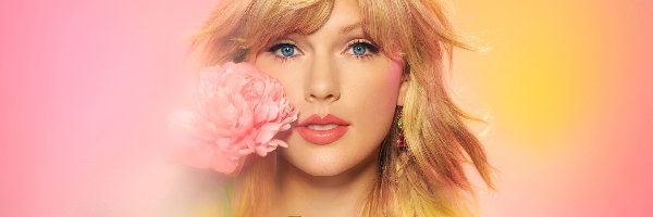 Różowy, Taylor Swift, Blondynka, Kwiat, Piosenkarka, Kobieta