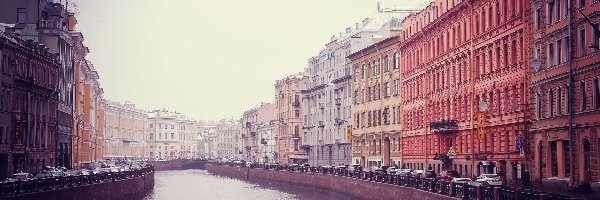Domy, Rosja, Sankt Petersburg, Rzeka Mojka