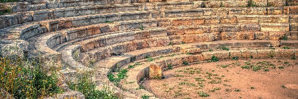 Kreta, Kamienie, Ruiny, Grecja, Ancient Theater of Aptera, Amfiteatr