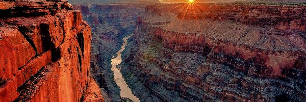 Toroweap Overlook, Park Narodowy Wielkiego Kanionu, Kanion, Stan Arizona, Stany Zjednoczone, Punkt widokowy, Rzeka Kolorado