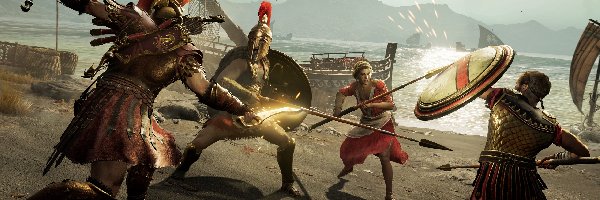 Kobieta, Walka, Rycerze, Assassins Creed Odyssey, Gra