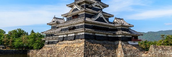 Zamek Matsumoto, Matsumoto, Fosa, Japonia, Prefektura Nagano