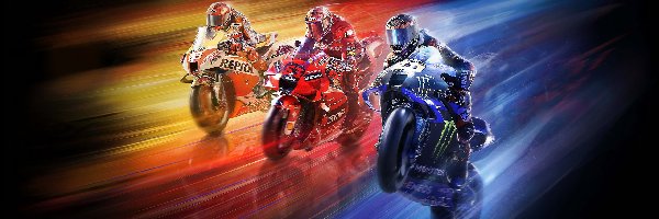Yamaha, Ducati, Motocykle, MotoGP, Gra, Szybkość, Ruch, Honda, Motocykliści