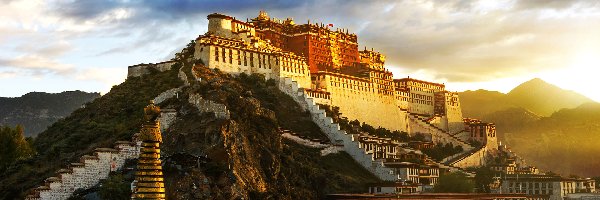 Chiny, Lhasa, Tybet, Góry, Pałac Potala