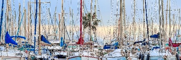 Port, Palma de Mallorca, Żaglówki, Hiszpania, Majorka