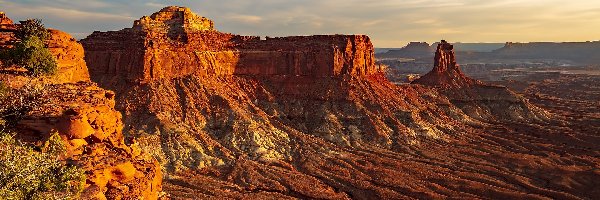 Utah, Formacje skalne, Park Narodowy Canyonlands, Stany Zjednoczone, Skały, Góry