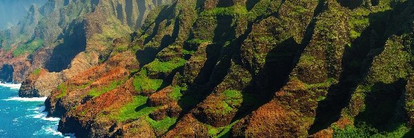 Hawaje, Napali Coast, Na Pali Coast State Park, Stany Zjednoczone, Morze, Góry