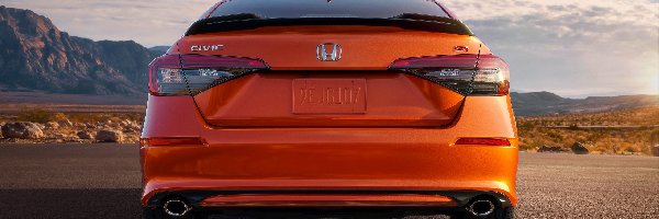 Tył, Honda Civic Si, Pomarańczowa