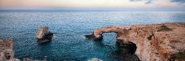 Skały, Przylądek Cape Greco, Morze, Most skalny, Ajia Napa, Cypr