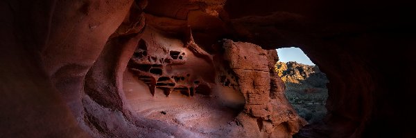 Nevada, Skały, Overton Township, Stany Zjednoczone, Fire Cave, Jaskinia