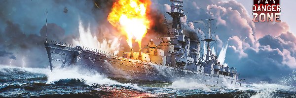 Gra, Okręt, War Thunder Danger Zone, Plakat, Bitwa