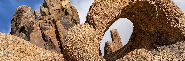 Stany Zjednoczone, Skały, Góry, Mobius Arch, Łuk skalny, Kalifornia, Alabama Hills