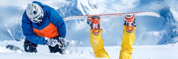 Śnieg, Snowboarding, Góry, Zima, Ludzie, Śmieszne