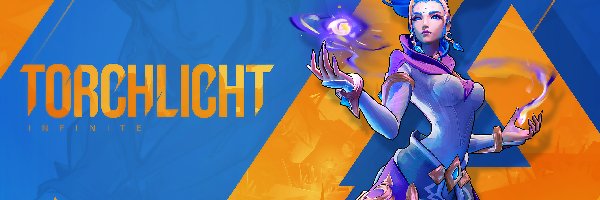 Plakat, Postać, Kobieta, Torchlight Infinite, Gra, Niebieskie, Włosy