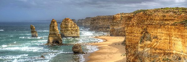 Australia, Klify, Morze, Park Narodowy Port Campbell, Skały