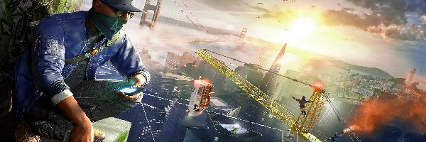 Watch Dogs 2, Dźwig, Mężczyzna, Gra
