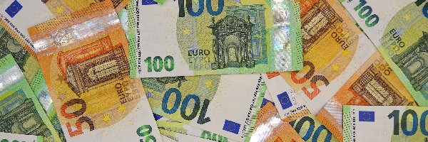 Rozrzucone, Euro, Banknoty, Pieniądze